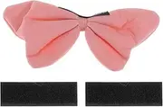 X AUTOHAUX Motorcycle Helmet Accessories Decoration 3D Bow for Motorcycle Bicycle Skiing Helmets Pink Fabric Stickers 1 Set