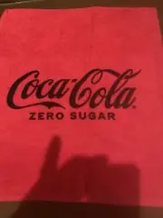 Coca-Cola Zero Sugar 100% Cotton Hit Promo Red Rally Towel 15” X 13.5”