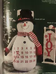 New~Countdown To Christmas Plush Snowman 28" High
