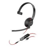 Plantronics/Poly Blackwire 5210 Headset, USB-C, 3.5mm corded, Monaural, Noise