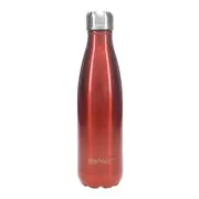 TakeAway Carnival Metalic Stainless Steel Water Bottle 500ml Red