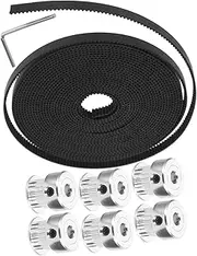 DECOMELODY Printer Timing Belt Kit by 1 Set 5m Belt 20t Pulley Wheel for 3D Printer Precision Alignment
