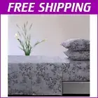 Durable Floral Flannel Sheet Set for Queen Beds - Extra Deep Pockets Included