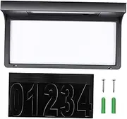 SEWACC LED Solar House Number Sign Plaque Illuminated Address Light for Outdoor Decor DIY Numbers for Night Visibility Foggy Weather
