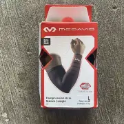 McDavid Compression Arm Sleeve - Black 50+ UV Skin Protection Men’s Large - NEW