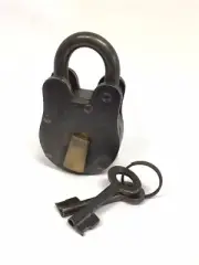3" Iron Skeleton Key Padlock Heavy Duty Working Lock