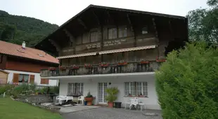 Pristine home in a charming village large grassy sunbathing area view of the M nch and Jungfrau