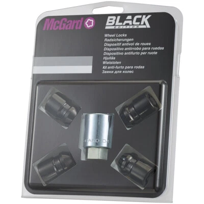 Black McGard 12x1.5 Lock Nuts for Mazda MPV [Mk2] 99-06 on Original Wheels