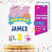 Peppa Pig Cake Topper Personalised *STURDY* Kids Birthday Party Decorations