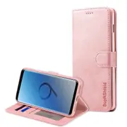 For Samsung Galaxy S9+ /S9 Plus Case, SupRShield Wallet Leather Flip Magnetic Stand Case Cover (Rose Gold)