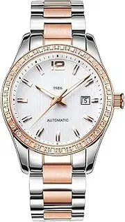 [Reginald] Automatic Watch Fashion Women's Analog Watch Stainless Steel Strap Waterproof Women's Automatic Mechanical Watch