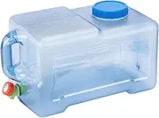 6.6 gallons (25L) Portable Water Storage Container with Faucet and Extension Hose, Camping Water Tank, Home Emergency Water Storage