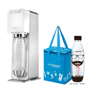 Sodastream POWER SOURCE 電動式氣泡水機 -白 【加碼送保冷袋+1L寶特瓶1支(隨機不挑款)】