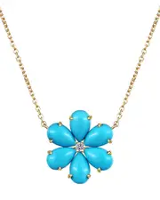 Kai Fine Jewelry 14K 2.02 ct. tw. Diamond & Turquoise Necklace
