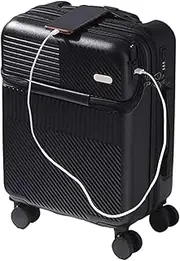 [HSHTTKL] Cabin Luggage Thickened PC Suitcase with USB Charging Port and TSA Combination Lock Carry On Luggage with Spinner Wheels Carryon Luggage Travel Carry-Ons