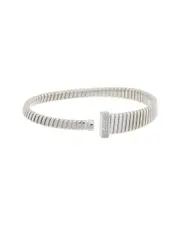 Meshmerise 18K Over Silver 0.12 ct. tw. Diamond Goose Bangle Bracelet
