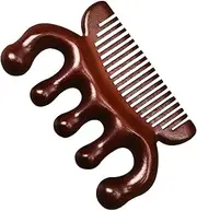 Sandalwood Comb, Wooden Scalp Massager, Natural Scalp Care Comb, Natural Green Sandalwood Wide Tooth Combs, Wood Massage Comb, Head Scalp Comb, Easy To Use, Portable For Women Hair Growth