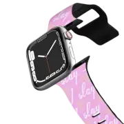 Apple Watch Series 4-6, SE (44mm) Impact Band Pink 'I slay" neon