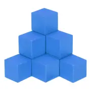 100Pcs Crafts Wooden cube Square Blue Natural Solid Wood Crafts Blocks