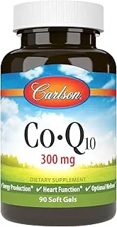 Carlson - Co-Q10, 300 mg of CoEnzyme Q10, Promotes Normal Energy Production & Heart Function, 30 Soft gels