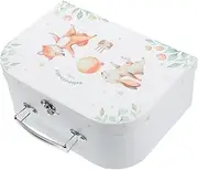 FRCOLOR Small Paperboard Suitcase Storage Case Boys and Girls Suitcase Boys and Girls Luggage Portable Storage Box for Toys
