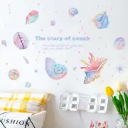 Cartoon Conch Shell Wall Sticker Watercolor Decals Kid Baby Nursery Room Decor
