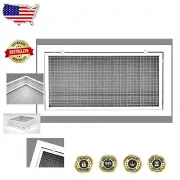 25" x 10" Aluminum Cube Core Filter Grille - Smooth Finish, High Efficiency