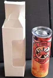 8 1/2 In. Water Bottle - Fire Department / Fire Cross One