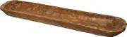 Decorative Hand Carved Rustic Wooden Dough Bowl - 30 Inch Large Long Centerpiece - Bread Shaped - Made in USA