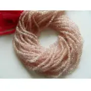 3mm Rose Quartz Faceted Rondelle Bead, Natural Rose Quartz Faceted Rondelle Bead
