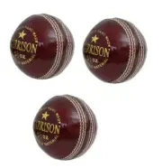 Garrison Cricket Ball Senior Official Balls Pack of 3 Adult 4PCE Leather Ball