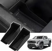 Canvcle Door Side Storage Tray Organizer for 2024-2025 Toyota Tacoma Accessories, Front Door Handle Storage Box Insert Tray Organizer Grab Handle Pocket Container 2PCS