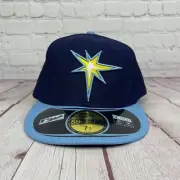 New Era 59Fifty MLB Diamond Tampa Bay Rays Cap Hat Mens Size 7 1/2