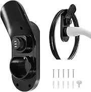 Litorange Type 2 EV Charger Cable Holder, Mechanical Combination Lock with Adjustable Password Wall Mount Holder for Electric Car with IEC 62196-2 Plugs, Anti-Theft Protection for Cable and Charger