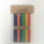 Lylac Craft Paddle Pop P/50 Sticks, 150 x 18 x 1.6 mm Size, Assorted Colors