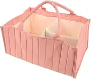 MUSISALY Multifunctional Diaper Bag with Dividers Large Capacity Diaper Caddy Basket Stylish Nursery Storage Holder for Easy Organization Go Convenience