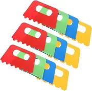 12pcs Children's Art Paint Scrapers Plastic Paint Brush Set Diy Sand Painting Kit for Early Educati