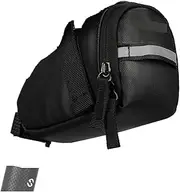 Fashionable Bike Small Saddle Bag Splash-Proof Refletive with Reflective Can Hang Taillight Cycling Road Bike Tool Kit Easy Install