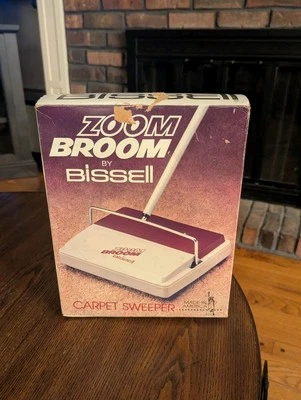 Vintage Bissell Zoom Broom Carpet Sweeper: Model 2336, USA Made - Circa 1984