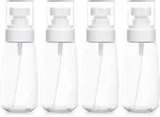 Travel Spray Bottles with Fine Mist, 4 Pack 100ml Small Spray Bottle for Hair Dressing & Skin Care Refillable Spray Bottles for Travel Gardening Skin Care Hair (White, 100ml)