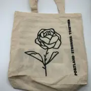 Team Portland Tote Bag 100% Cotton Reusable Grocery Bag Rose City Logo