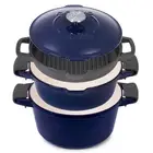 Nativo 5 pc Stackable Cast Iron Cookware Set, Enameled Dutch Oven Set