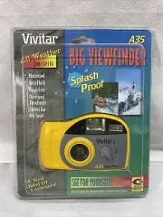 Vivitar Big Viewfinder All Weather No. A35 35 mm film Camera built in flash AV1