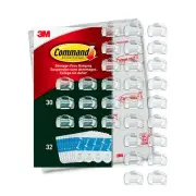 Command Outdoor Light Clips with Foam Strips Clear 30/Pack (17017CLRAW30NA)