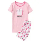 Gymboree 3T 4T cat pajamas shortie pink perfect purr kitty cotton kitten NWT