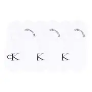 6PK Calvin Klein Women's One Size Flat Knit Sneaker Liner Socks White Assorted