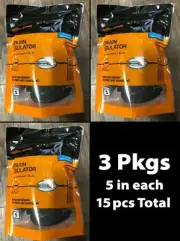 3 Pkgs (15 pcs) Gallagher G67702 Electric Fence High-Strain Insulator, Black