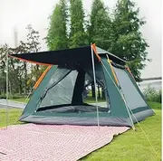 CBYARN Camping Tents 5-8 Person Pop Up Tent with Big Skylight, Waterproof Family Tent with Removable Rainfly Automatic Setup in 60 Seconds, with 2 Doors & Side, Cabin Tent Windows Ventilated Instant