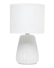 Lalia Home 11.02" Traditional Mini Modern Ceramic Texture Pastel Accent Bedside Table Desk Lamp