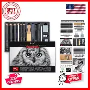 Charcoal Pencils for Drawing, Set of 26, Professional Drawing Sketch Pencils,...